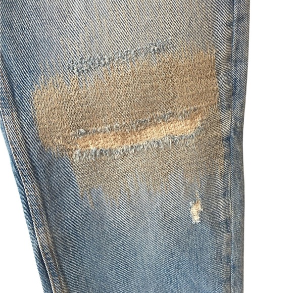 Free People We The Free Straight Leg Distressed Jeans - Picture 2 of 6
